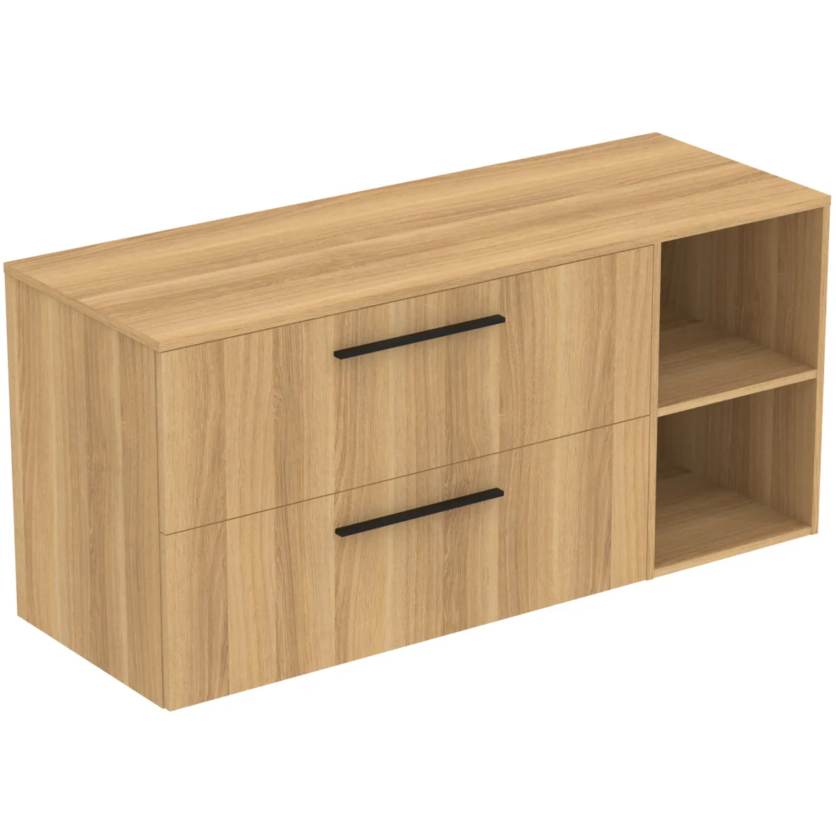 Ideal Standard i.life B 140cm Möbel-Set 2 Auszüge Schwarz Coffee Oak