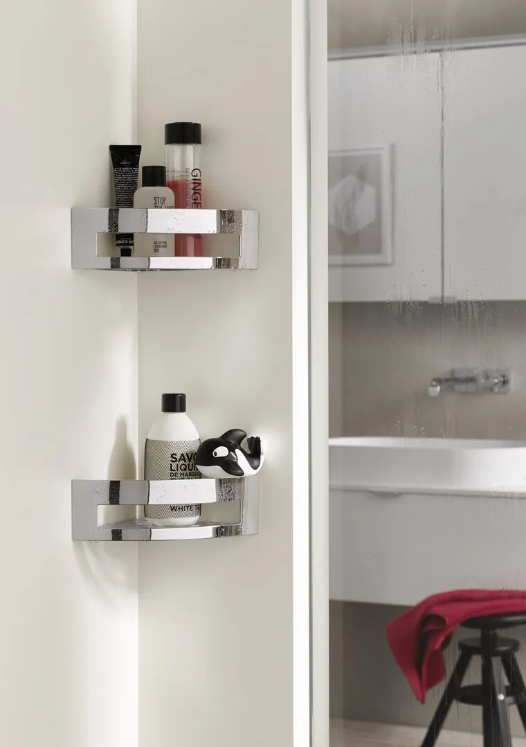 emco Eck-Wandkorb „system 2“ 18,4 × 18,4 × 8 cm in chrom emco Eck-Wandkorb „system 2“ 18,4 × 18,4 × 8 cm in chrom