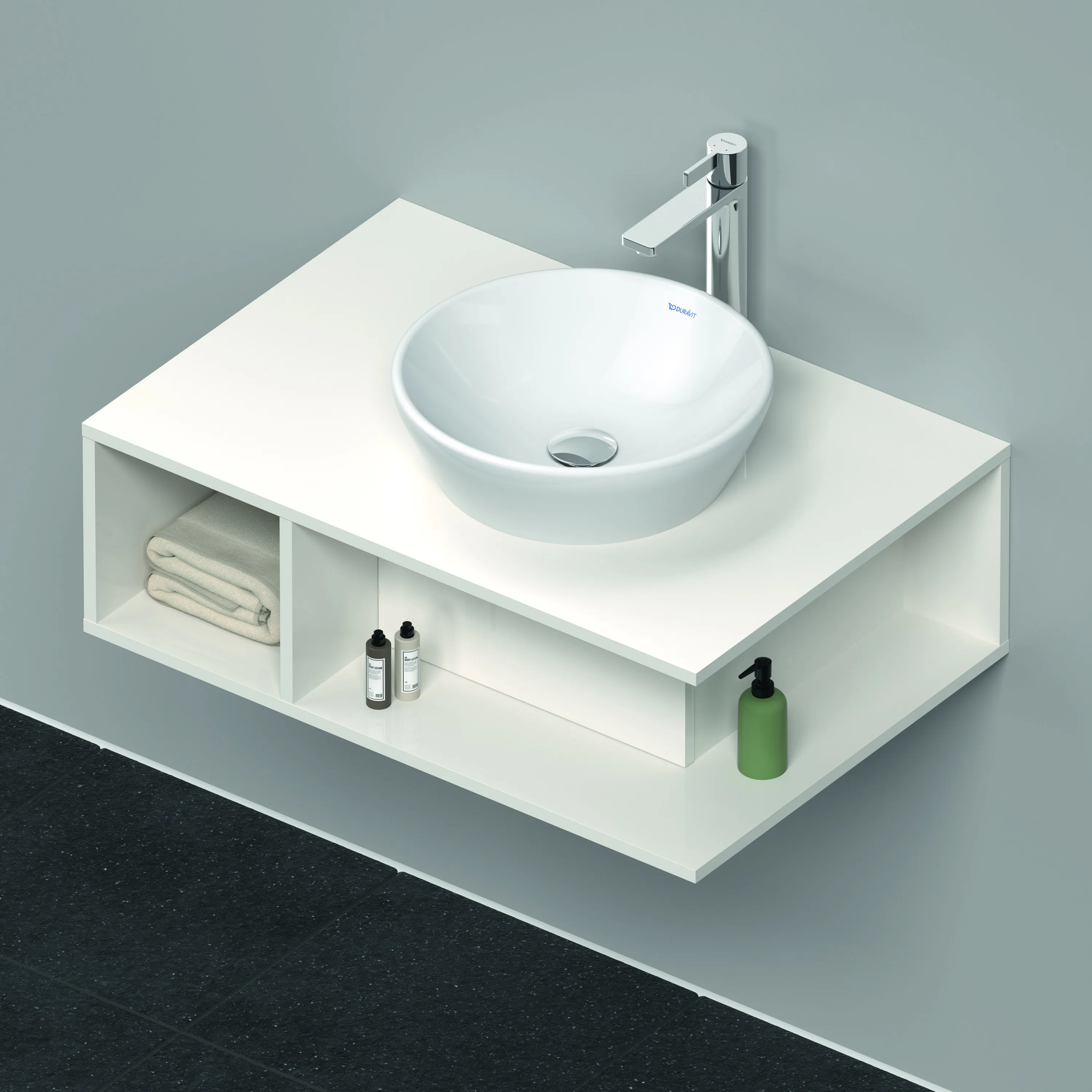 Duravit Waschtischunterschrank wandhängend „D-Neo“ 80 × 26 × 55 cm Weiß Hochglanz Duravit Waschtischunterschrank wandhängend „D-Neo“ 80 × 26 × 55 cm Weiß Hochglanz