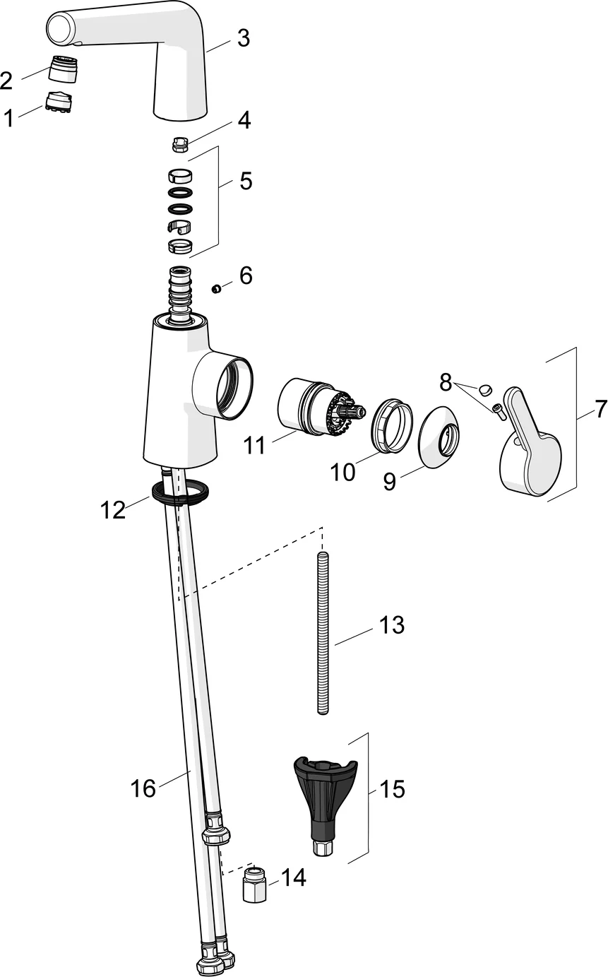 HansaDESIGNO Style Waschtischarmatur Hansadesigno 2017, Niederdruck, Chrom