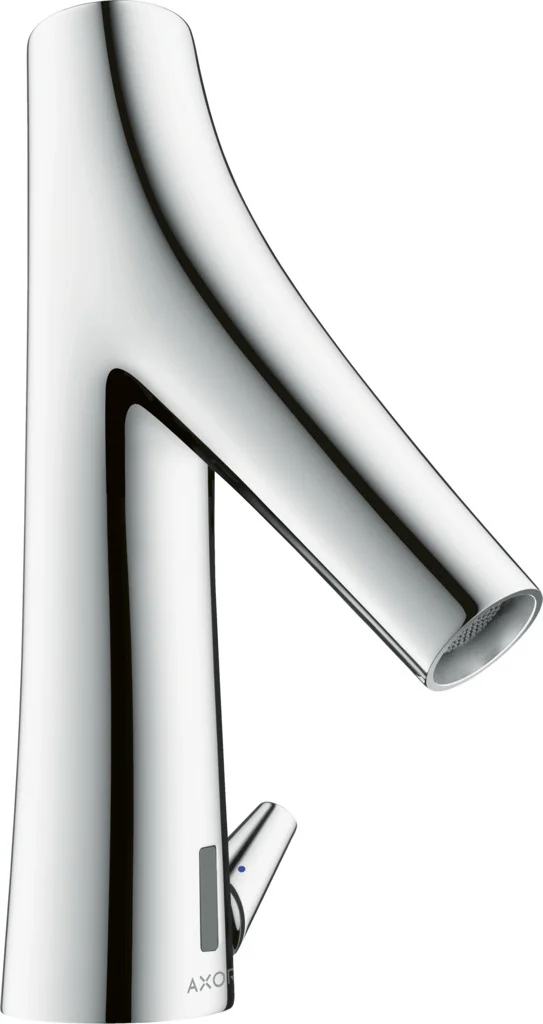 Hansgrohe AXOR Starck Organic Waschtischmischer Elektronik chrom, ComfortZone 90, Brausestrahl, 5 l/min, Infrarot-Näherungselektronik, Hygienespülung, 230 V Netzanschluss