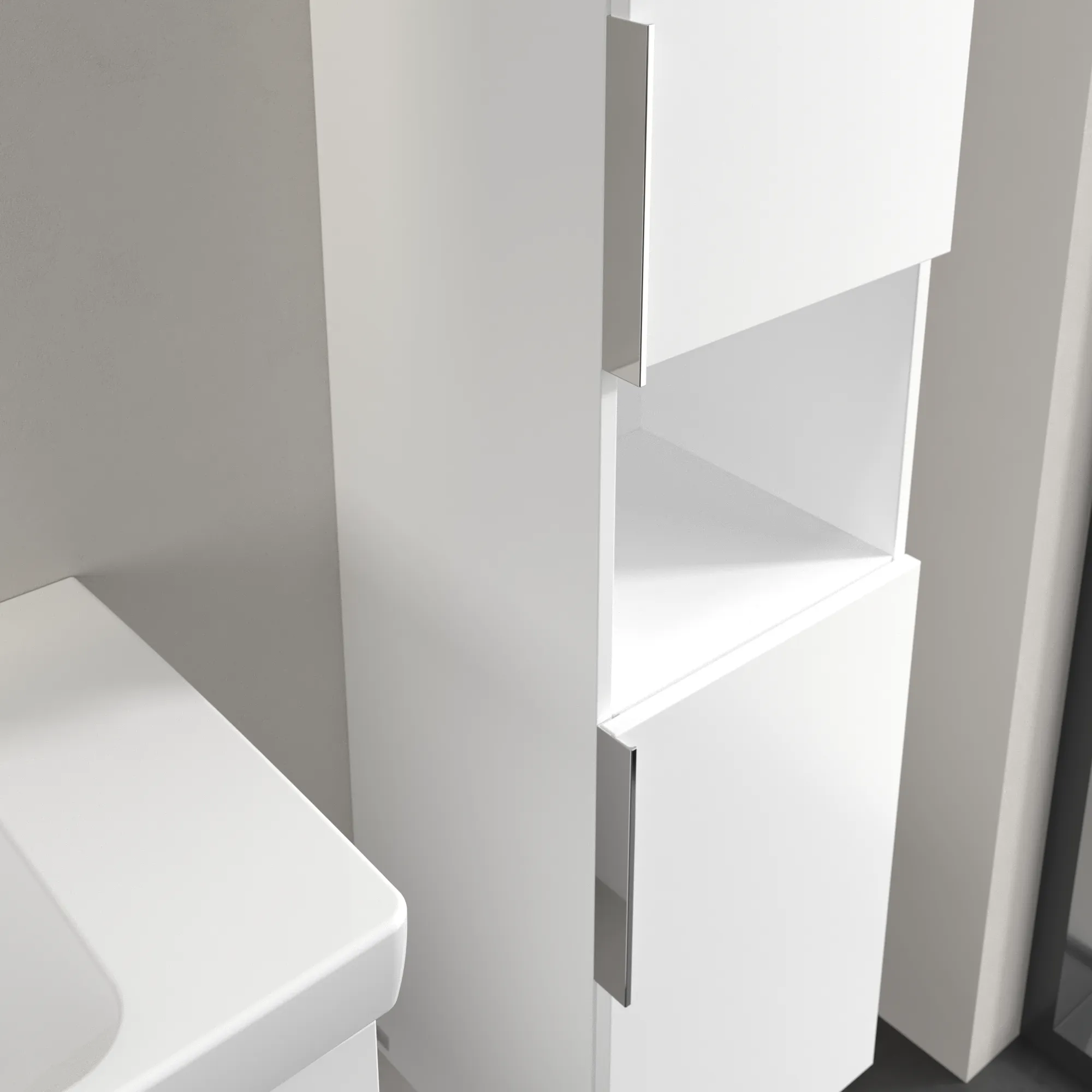 Villeroy & Boch Hochschrank „Architectura“ 35 × 140 cm Weiß Matt, Anschlag links Villeroy & Boch Hochschrank „Architectura“ 35 × 140 cm Weiß Matt, Anschlag links