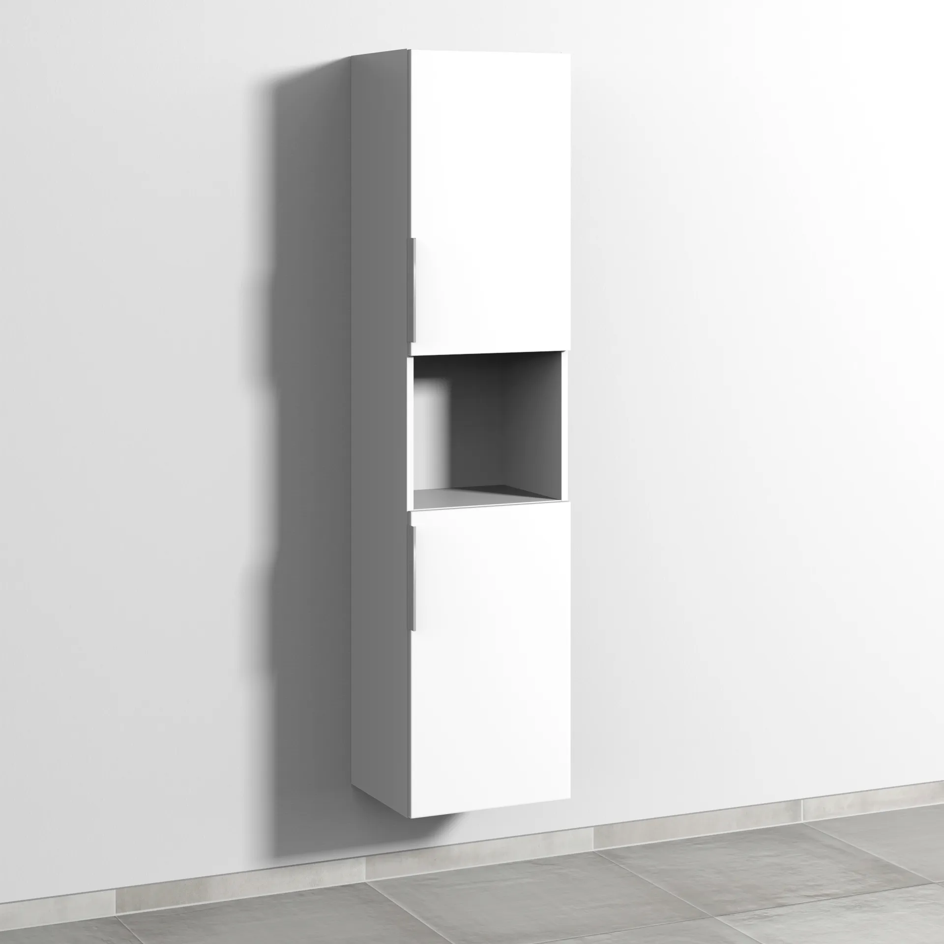 Sanipa Hochschrank „3way“ 400 × 1700 × 345 mm Anschlag rechts, in Weiß-Soft, Anschlag rechts