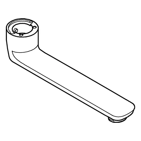 Gussauslauf 13380, Länge 175 mm, chrom Gussauslauf 13380, Länge 175 mm, chrom