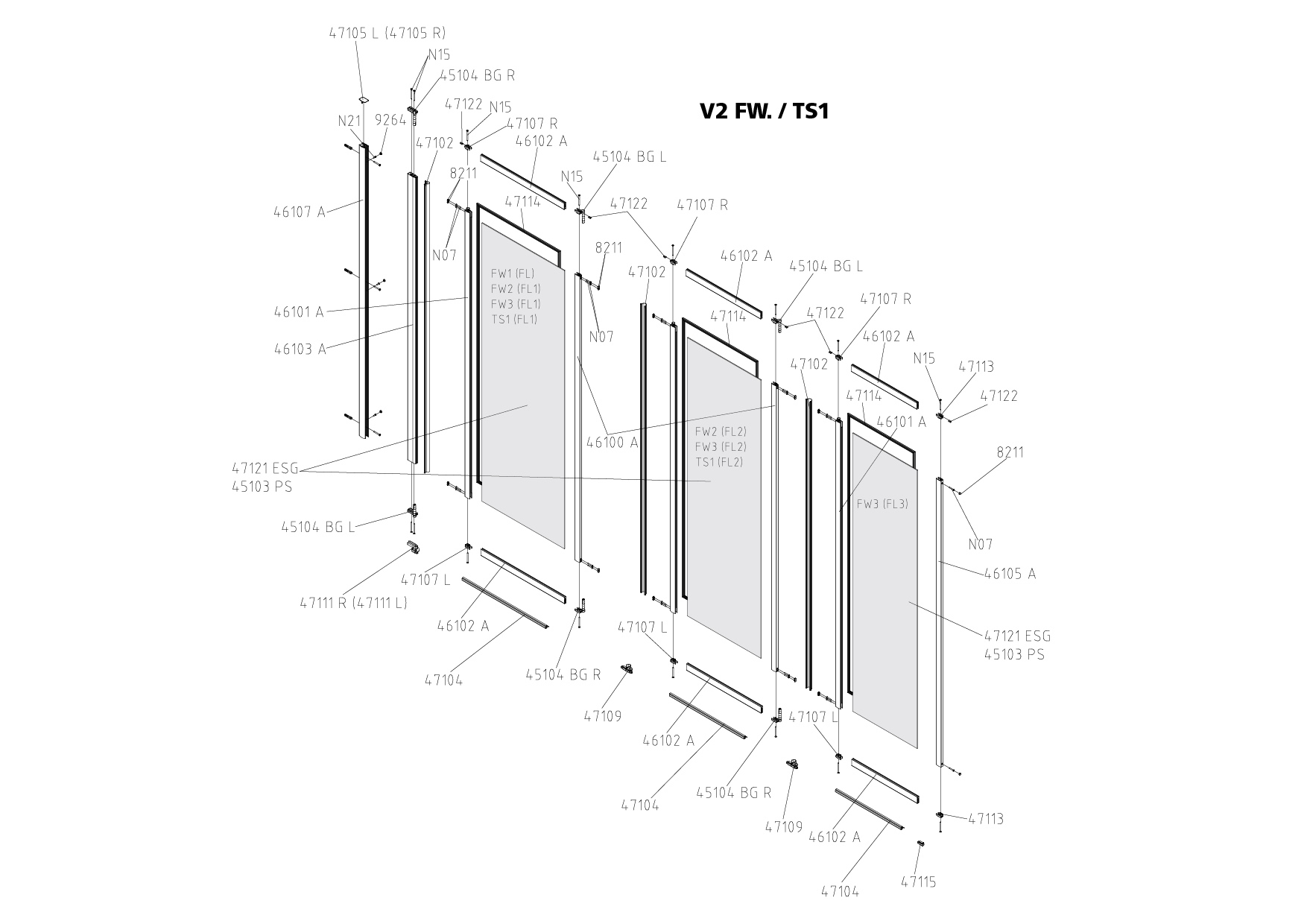 Kermi Badewannenabtrennung Pendelflügel „VARIO 2000“ Glas SR Opaco, Profile Weiß (RAL 9016), BV: 651 - 667 mm H: 1400 mm Kermi Badewannenabtrennung Pendelflügel „VARIO 2000“ Glas SR Opaco, Profile Weiß (RAL 9016), BV: 651 - 667 mm H: 1400 mm