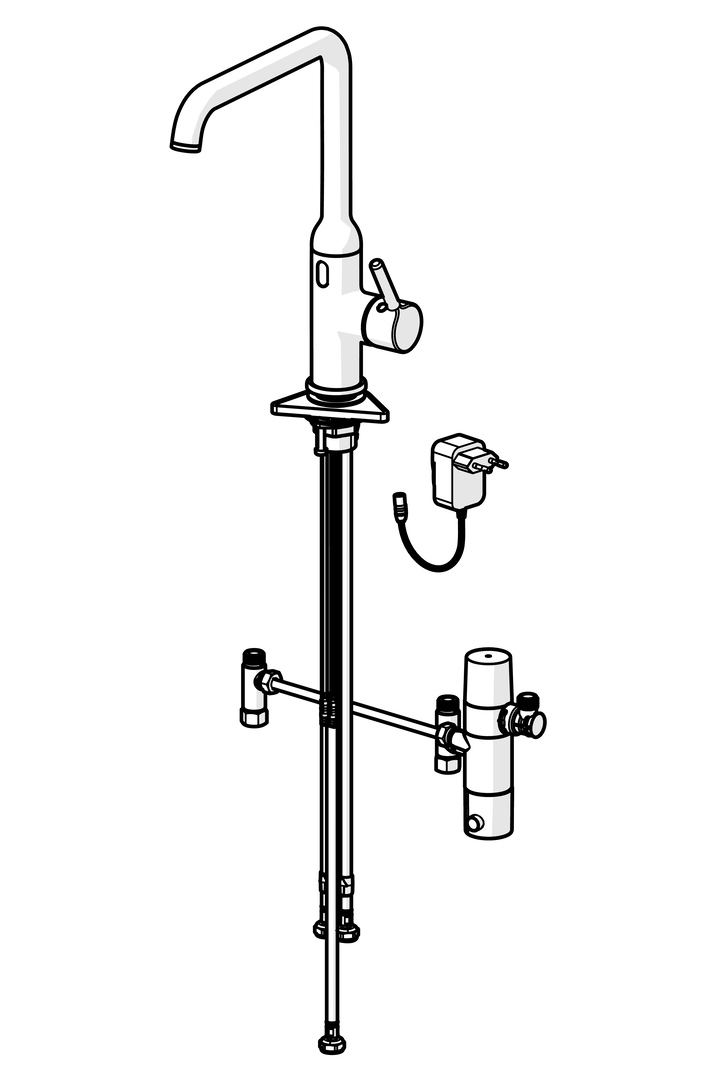 Küchenarmatur, 230/9 V, Bluetooth VANTIS Style 5421 Chrom