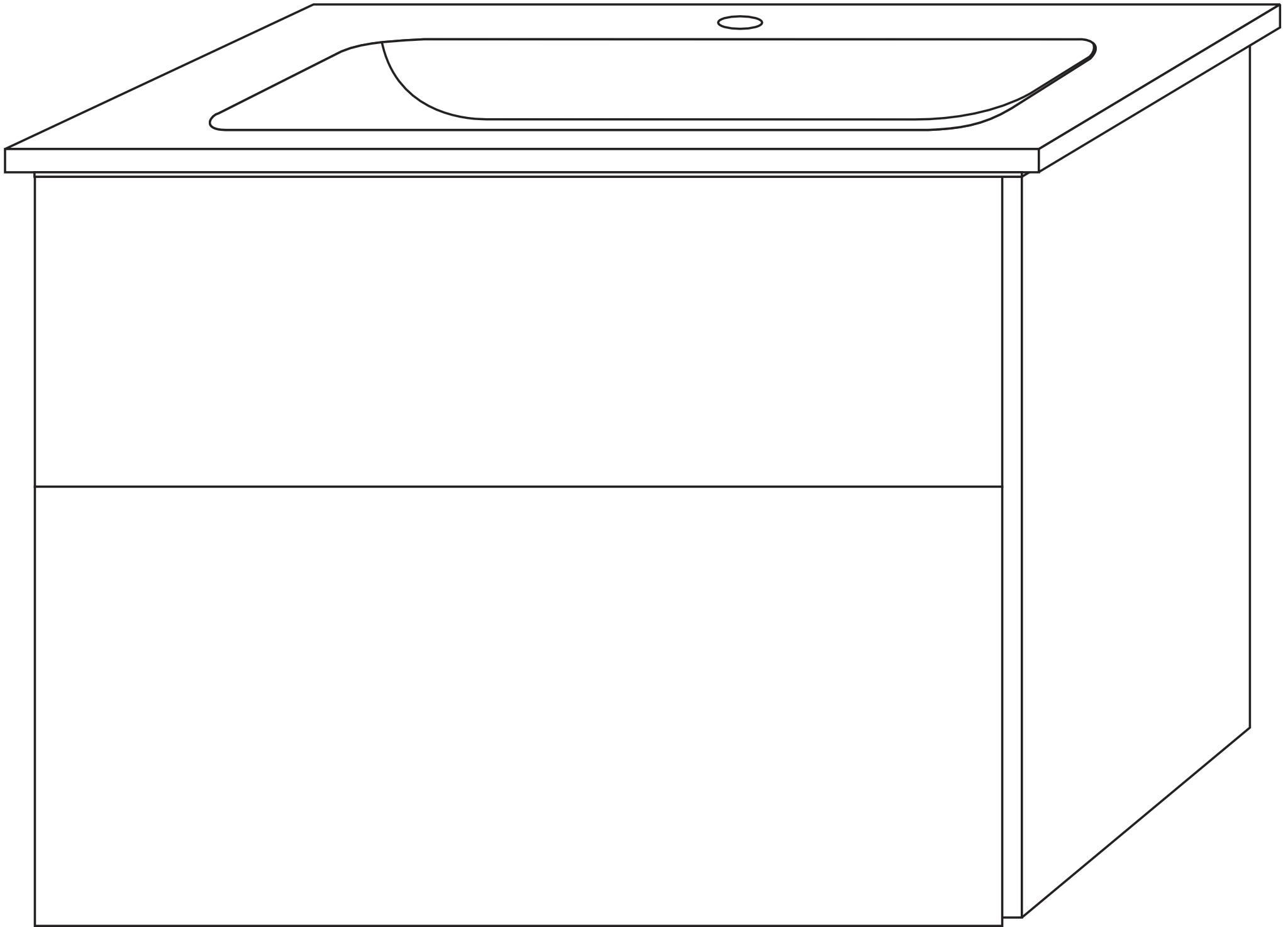 Keramik-Waschtisch-Set mit Waschtischunterschrank „3way“ 75,5 × 47,7 × 59,1 cm in Marine (matt), mit Hahnlochbohrung, Becken mittig Keramik-Waschtisch-Set mit Waschtischunterschrank „3way“ 75,5 × 47,7 × 59,1 cm in Marine (matt), mit Hahnlochbohrung, Becken mittig