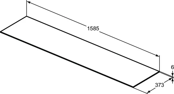 Waschtischplatte Conca, aus Keramik, 1587x373x6mm, Marmor Noir Desir Waschtischplatte Conca, aus Keramik, 1587x373x6mm, Marmor Noir Desir