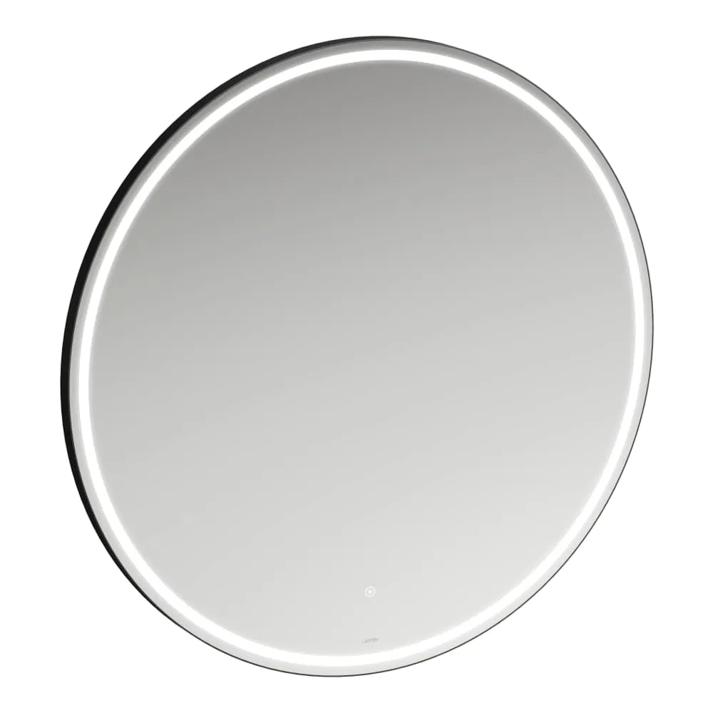 Base 2.0 Spiegel 44439.2, rund LED Bel.,1 Sensorsch., 1000x1000 schw.m