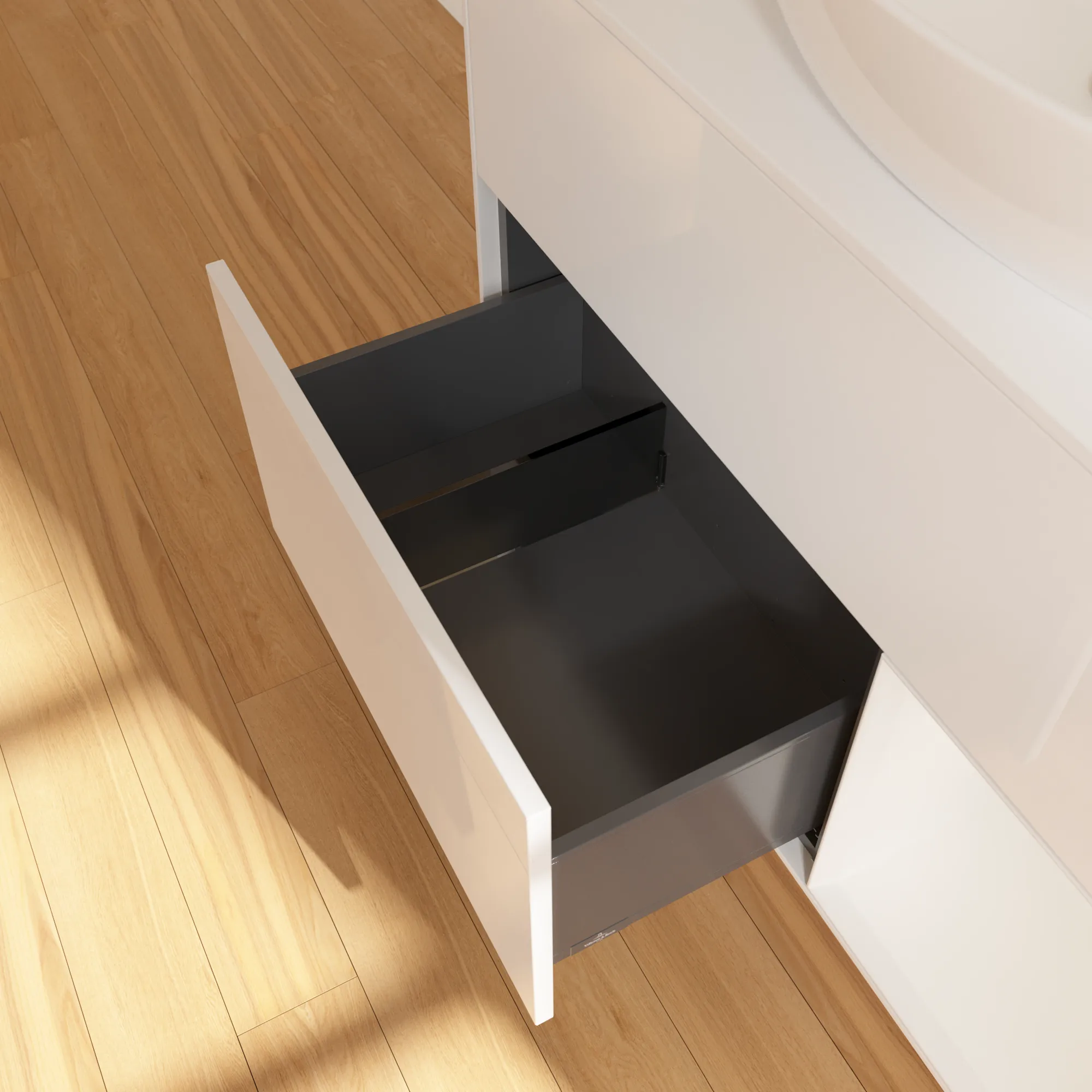 Villeroy & Boch Finion FA2 Waschbeckenunterschrank Glossy White Lacquer / Glass White Matt Villeroy & Boch Finion FA2 Waschbeckenunterschrank Glossy White Lacquer / Glass White Matt
