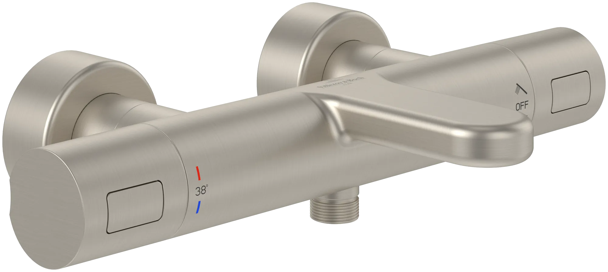 Einhand-Wannenarmatur TVT00000100061 Ausladung 93 mm in Brushed Nickel Matt Einhand-Wannenarmatur TVT00000100061 Ausladung 93 mm in Brushed Nickel Matt