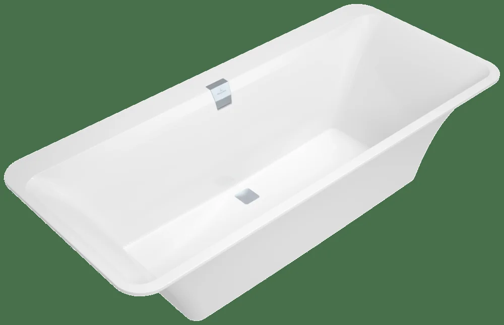 Villeroy & Boch Squaro Edge 12 Badewanne, Oval, Quaryl, Weiß Alpin Villeroy & Boch Squaro Edge 12 Badewanne, Oval, Quaryl, Weiß Alpin