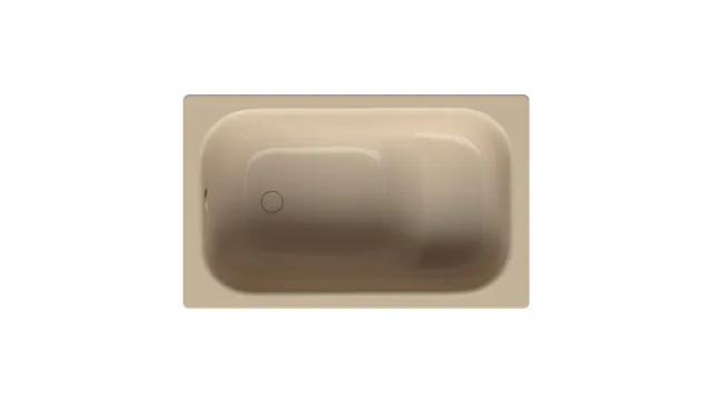 Bette Badewanne Rechteck Step Bahama beige, 1180 x 730 mm, 420/30 mm Höhe, Einbau mit Unterbau, 1-Sitzer, glasierter Titan-Stahl, schallreduzierende Antidröhn-Matte