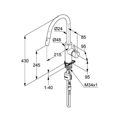EGO Voice elektr.SpültischEHM mit Netzstecker chrom EGO Voice elektr.SpültischEHM mit Netzstecker chrom
