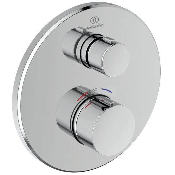 Ideal Standard Ceratherm Navigo Unterputz-Thermostat rund Chrom für Wanne & Dusche