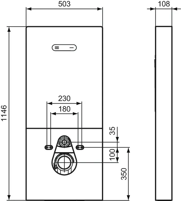 Ideal Standard Vorwand-/Einbauelement für Toilette „Neox“ 114,6 × 50,3 × 10,8 cm Ideal Standard Vorwand-/Einbauelement für Toilette „Neox“ 114,6 × 50,3 × 10,8 cm