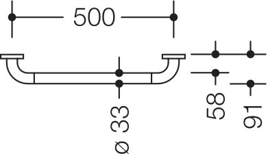 HEWI Haltegriff „Serie 801“ in Anthrazitgrau