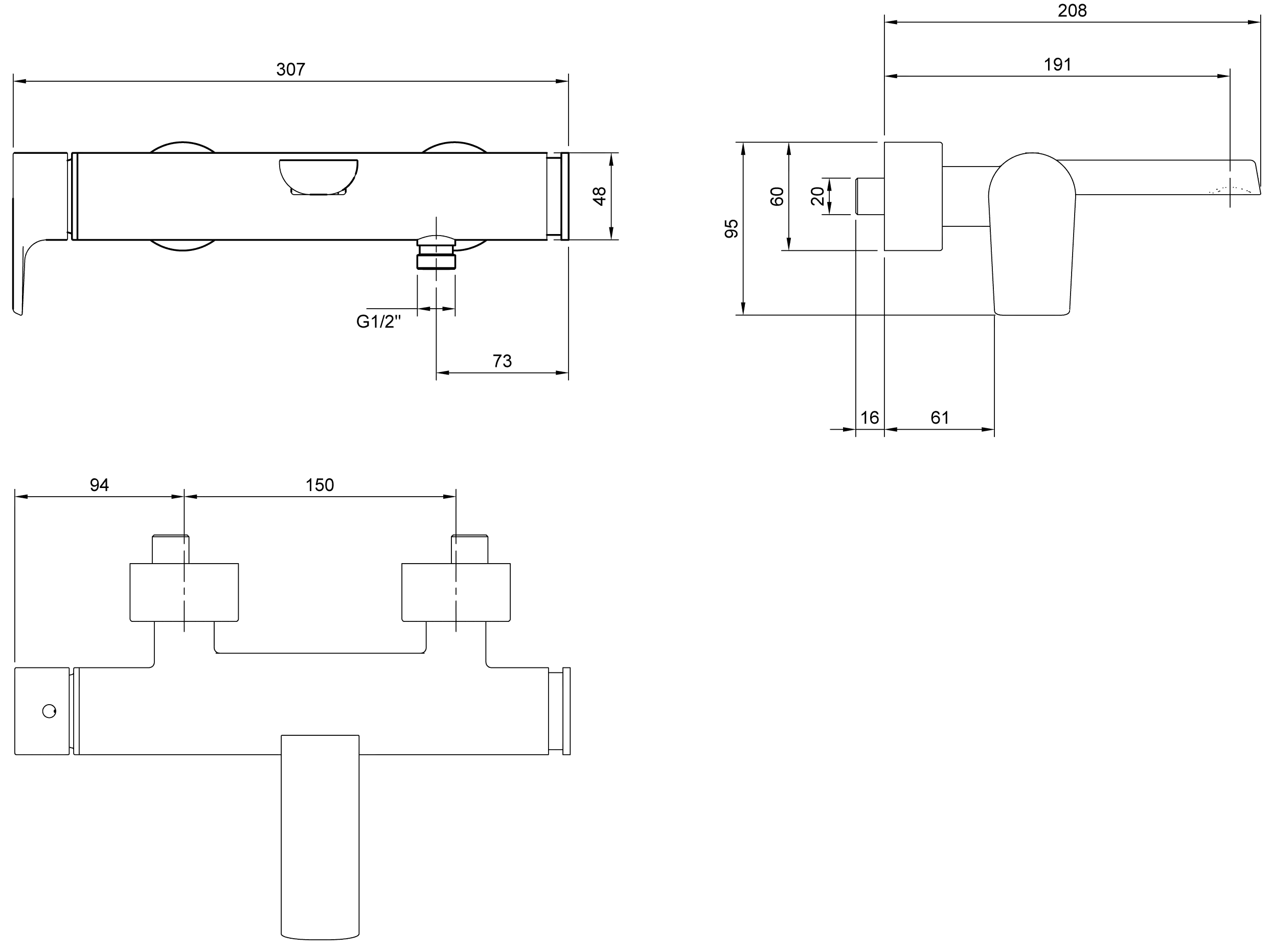 Einhand-Wannenarmatur „Liberty“ Ausladung 191 mm in Chrom Einhand-Wannenarmatur „Liberty“ Ausladung 191 mm in Chrom