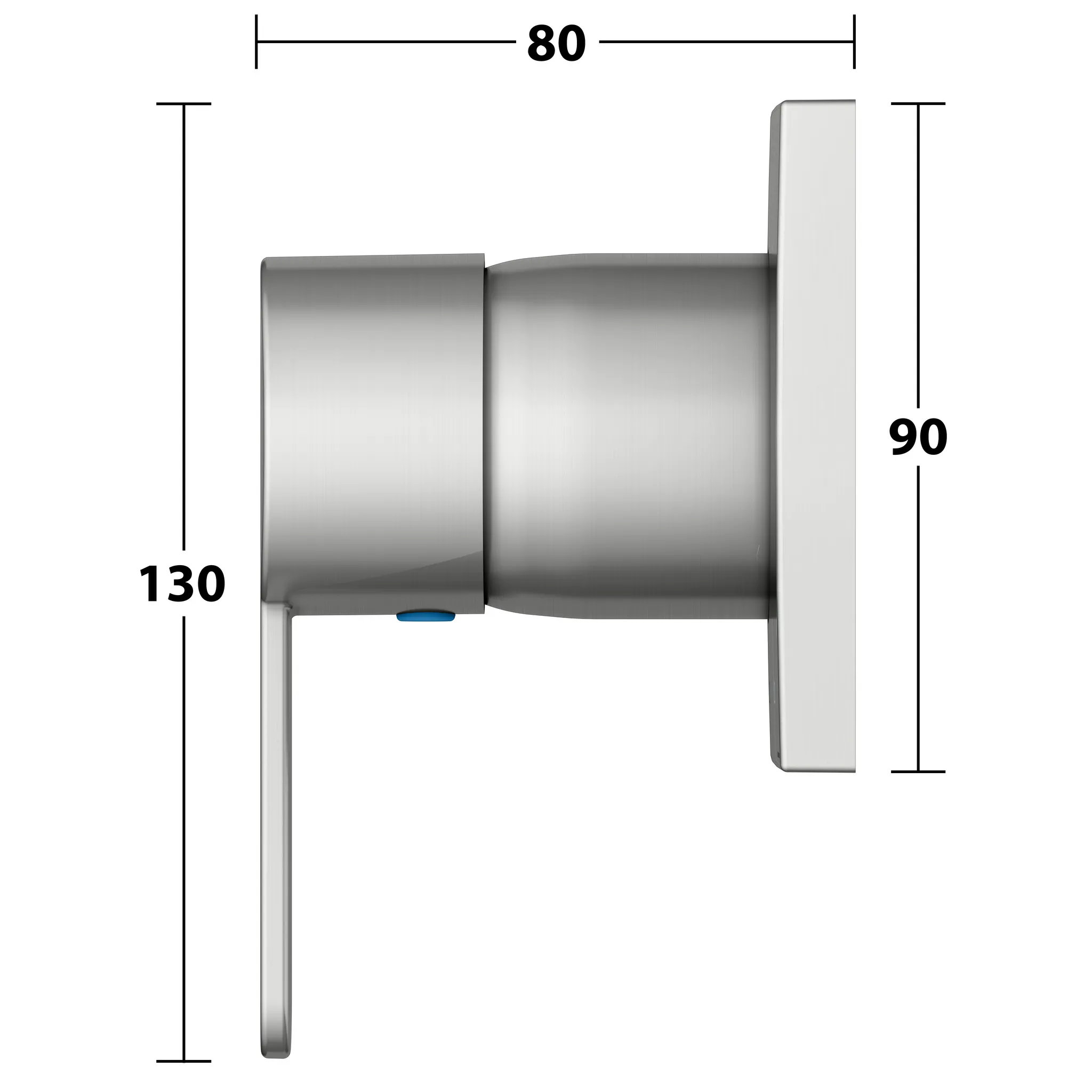 KEUCO IXMO Einhebelmischer Unterputz IXMO Flat mit eckiger Rosette/IXMO Flat Edelstahl-finish