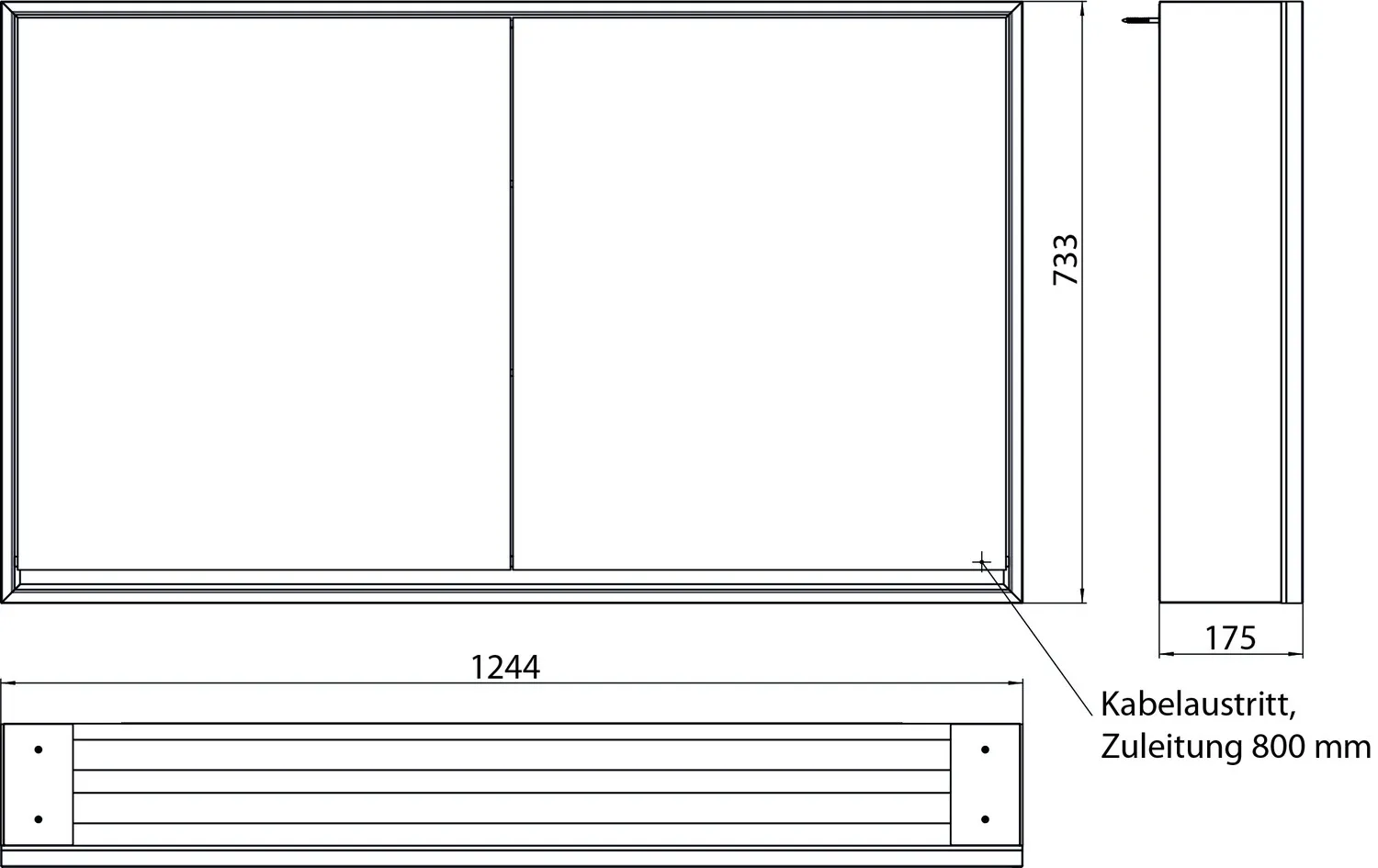 emco Spiegelschrank „loft“ 124,4 × 73,3 × 17,5 cm emco Spiegelschrank „loft“ 124,4 × 73,3 × 17,5 cm