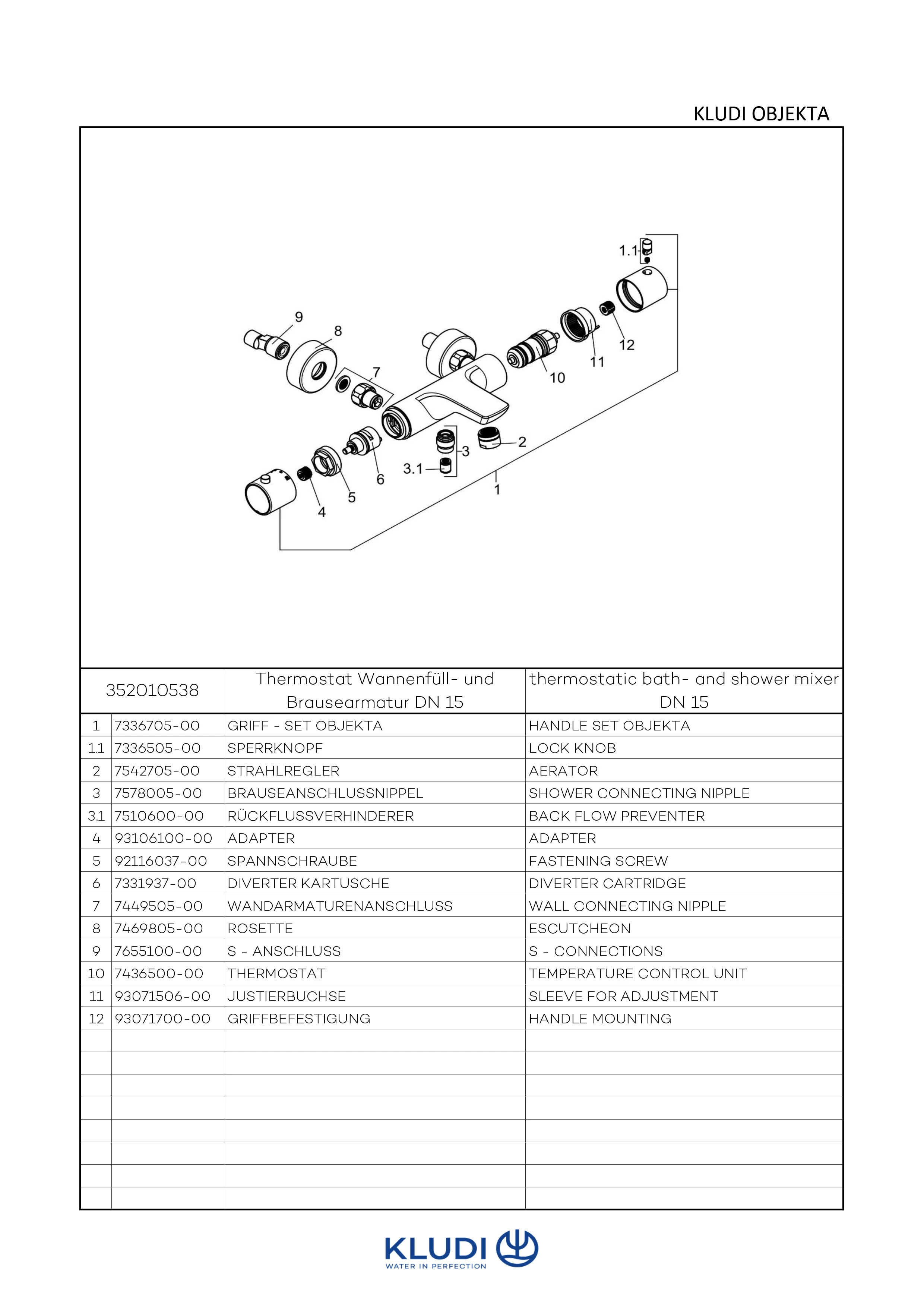 OBJEKTA Therm.Badearmatur ohneBrausegarnitur chrom OBJEKTA Therm.Badearmatur ohneBrausegarnitur chrom