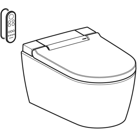Geberit Wand-Dusch-WC Komplettanlage AquaClean „Sela“ in weiß matt, Befestigung sichtbar, ohne Spülrand Geberit Wand-Dusch-WC Komplettanlage AquaClean „Sela“ in weiß matt, Befestigung sichtbar, ohne Spülrand