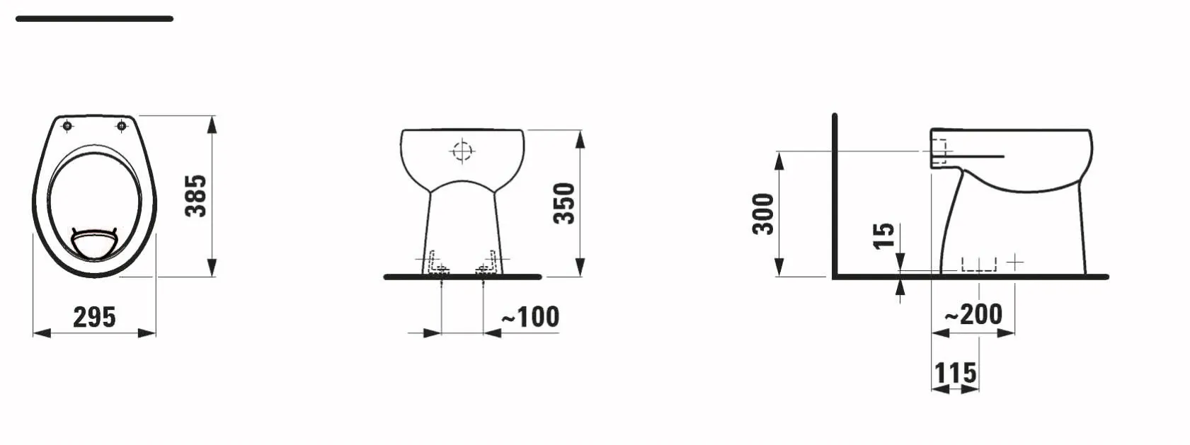 Laufen Stand-Flachspül-WC „Florakids“ 295 × 350 × 385 mm in Weiß, Abgang senkrecht Laufen Stand-Flachspül-WC „Florakids“ 295 × 350 × 385 mm in Weiß, Abgang senkrecht