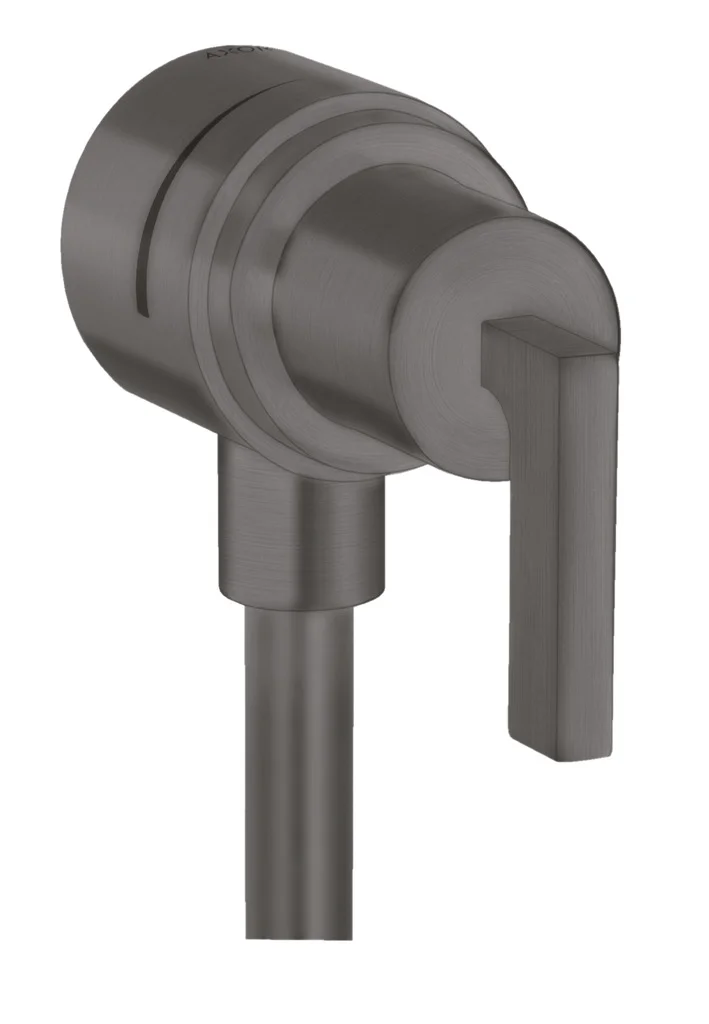 Hansgrohe AXOR Citterio Fixfit Stop Wandabsperrventil Brushed Black Chrome DN15 mit Rückflussverhinderer und Hebelgriffen