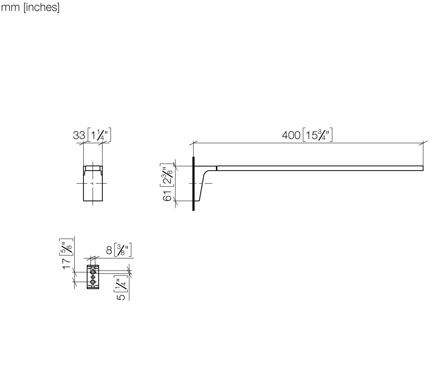 Handtuchhalter 1-teilig starr CL.1 Chrom 83211705