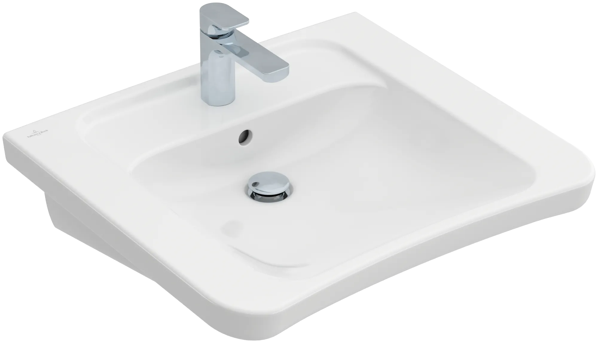 Villeroy & Boch Wandwaschtisch „ViCare“ 650 × 550 × 190 mm, ohne Hahnlochbohrung in Weiß Alpin Villeroy & Boch Wandwaschtisch „ViCare“ 650 × 550 × 190 mm, ohne Hahnlochbohrung in Weiß Alpin