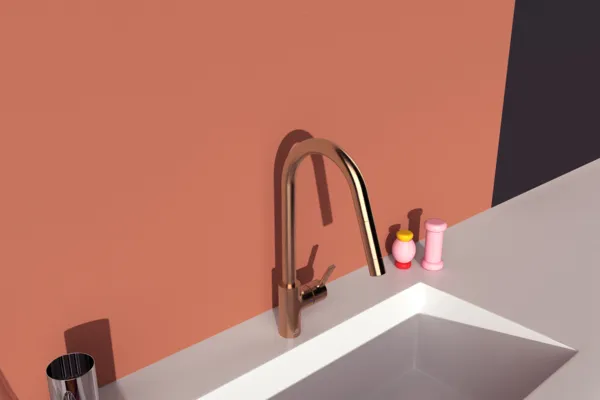 Küchenarmatur Gusto Ausladung 240mm 1-Funktions-Brause Brushed Gold Küchenarmatur Gusto Ausladung 240mm 1-Funktions-Brause Brushed Gold