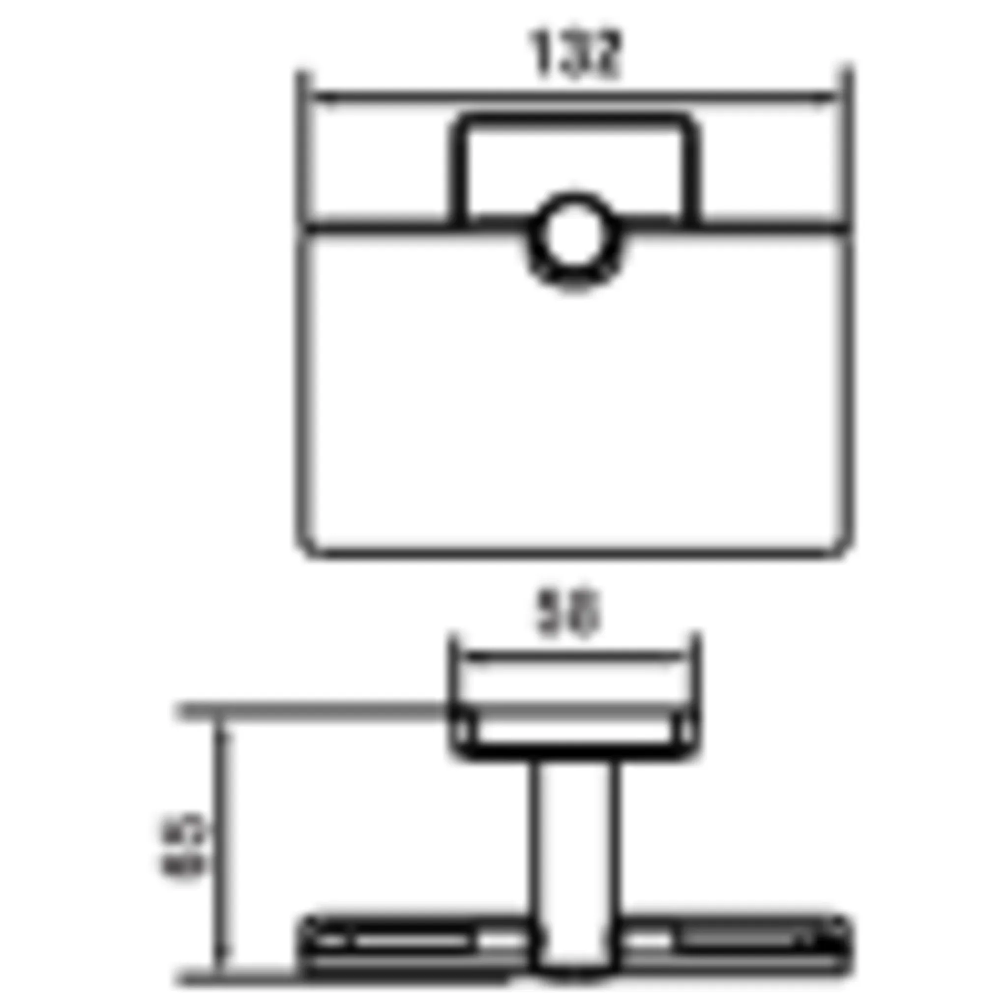 Niara S Toilettenpapierhalter 38407.2 mit Abdeckung, titanschwarz matt Niara S Toilettenpapierhalter 38407.2 mit Abdeckung, titanschwarz matt