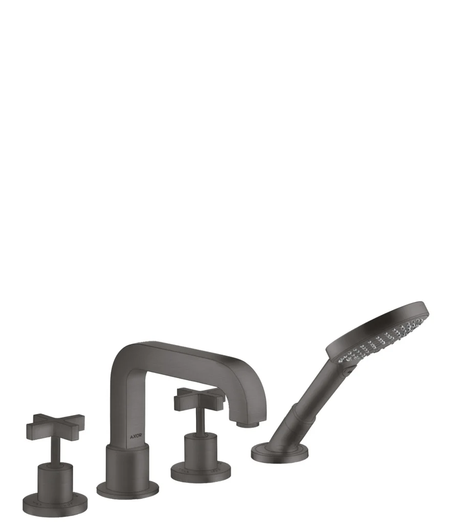 Hansgrohe AXOR Citterio 4-Loch Wannenrandarmatur Brushed Black Chrome, Ausladung 190 mm, Normalstrahl, max. Durchfluss 21 l/min Hansgrohe AXOR Citterio 4-Loch Wannenrandarmatur Brushed Black Chrome, Ausladung 190 mm, Normalstrahl, max. Durchfluss 21 l/min
