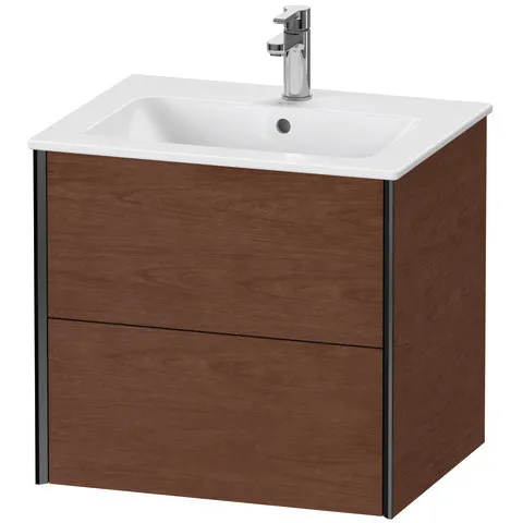 Duravit Waschtischunterschrank wandhängend „XViu“ 61 × 56 × 48 cm in Amerikanischer Nussbaum