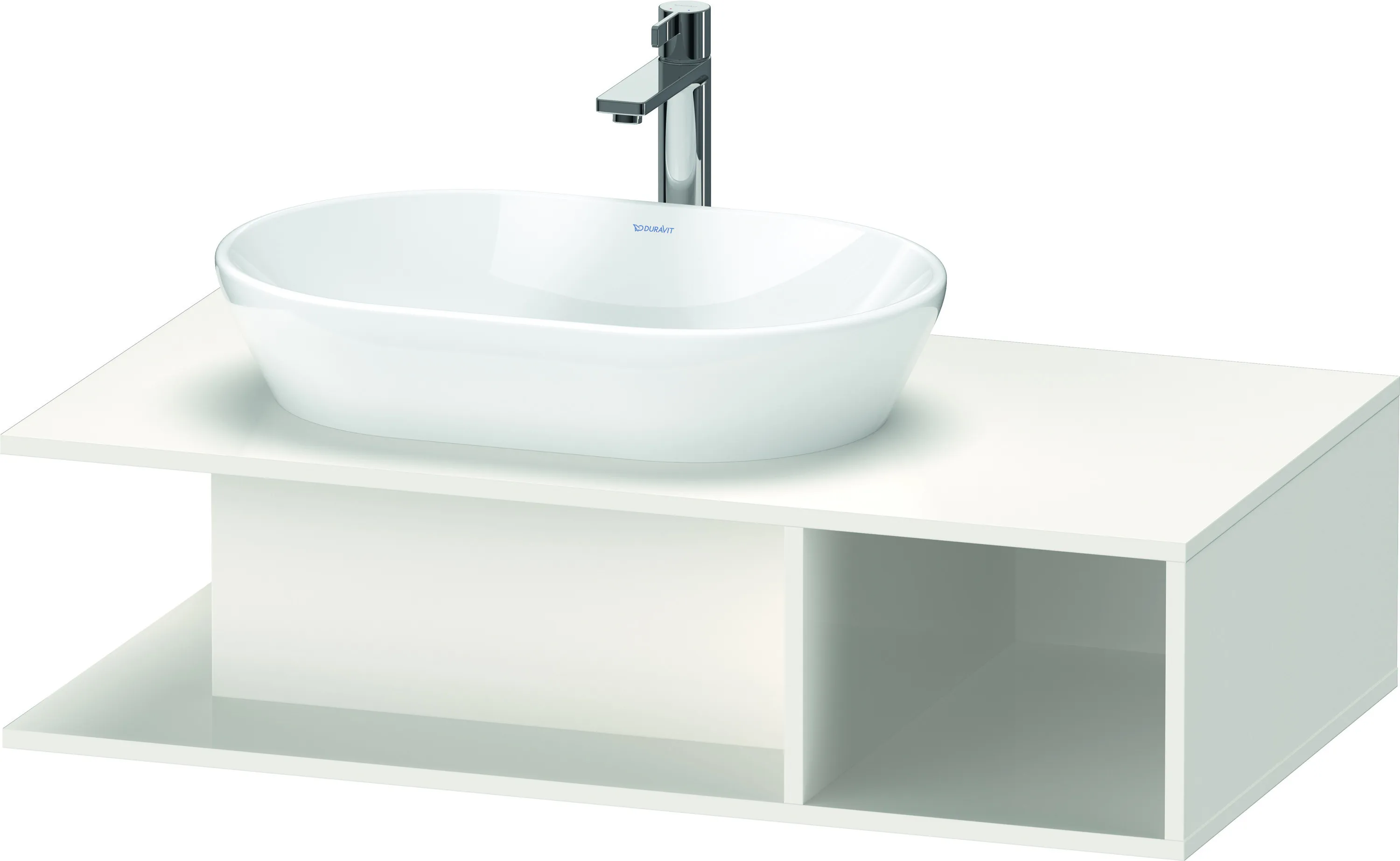 Duravit Waschtischunterschrank wandhängend „D-Neo“ 100 × 26 × 55 cm Weiß Hochglanz