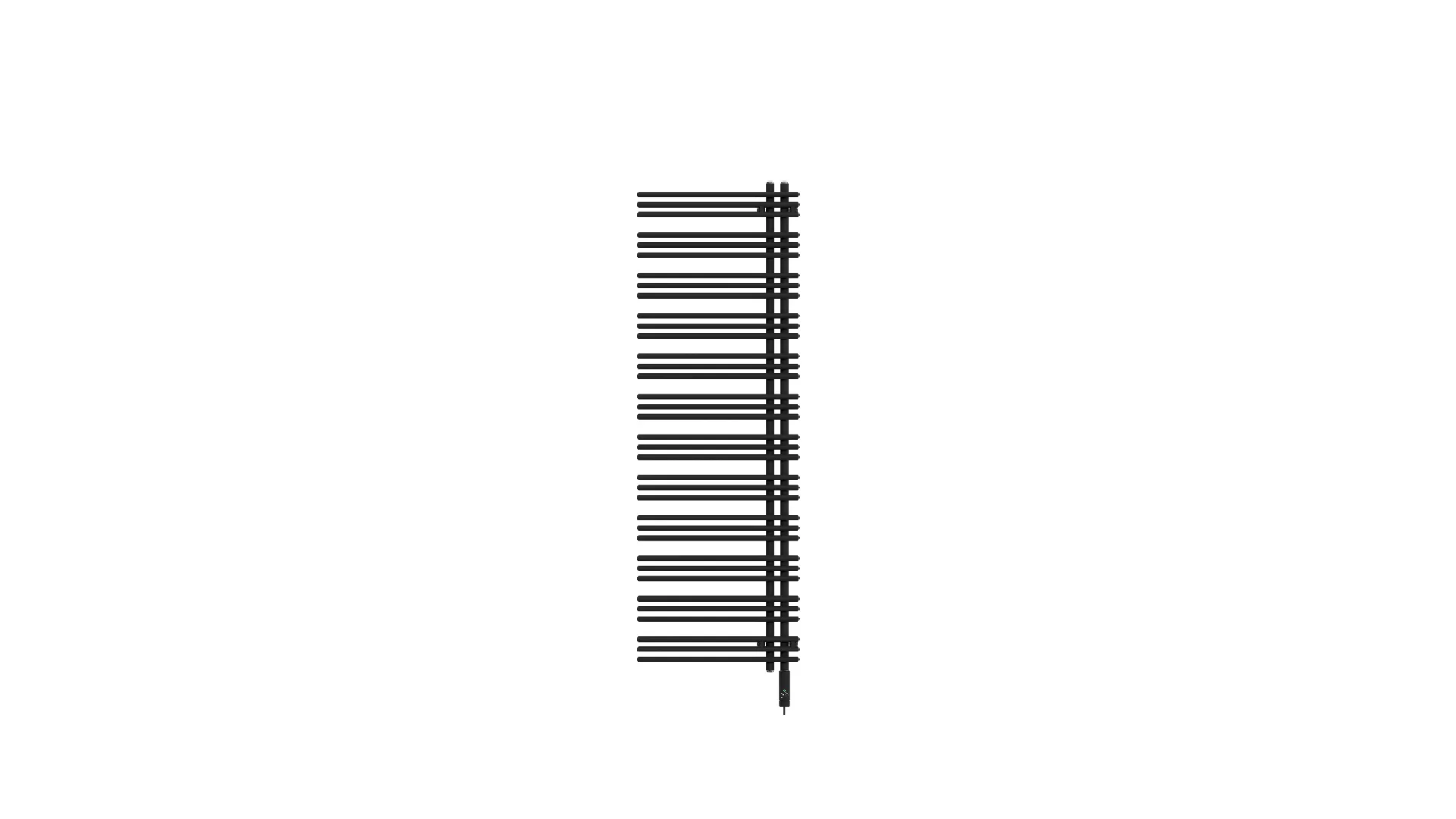 Zehnder Design-Elektroheizkörper „Yucca Asym“ 57,8 × 173,6 cm in Edelweiß