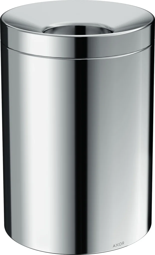 Hansgrohe AXOR Universal Circular Abfalleimer Chrom, freistehend, Metall, 5 Liter Fassungsvermögen, herausnehmbarer Kunststoffeinsatz Hansgrohe AXOR Universal Circular Abfalleimer Chrom, freistehend, Metall, 5 Liter Fassungsvermögen, herausnehmbarer Kunststoffeinsatz