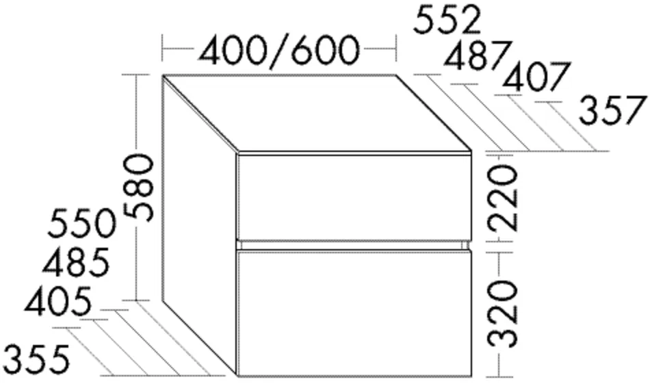 burgbad Hochschrank „Lin20“ 440 × 580 × 447 mm in Weiß Matt mit Laserkante