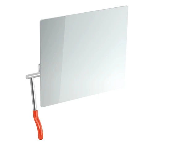 HEWI Kippspiegel „Serie 802 LifeSystem“ 72,5 × 74,1 cm in Koralle