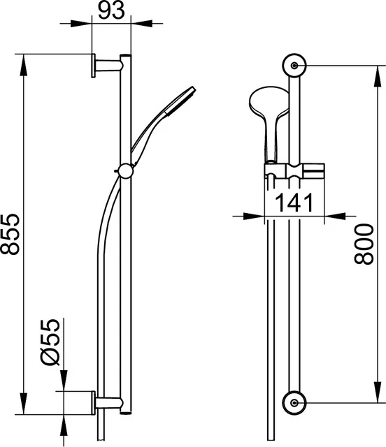 IXMO 59587010921 Brause-Set rund 855 mm verchromt IXMO 59587010921 Brause-Set rund 855 mm verchromt