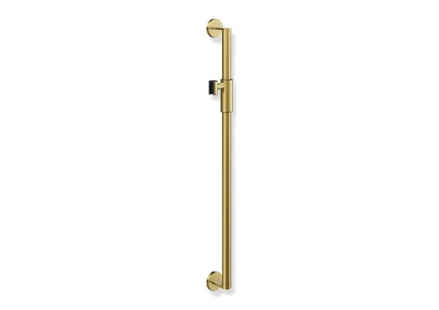 HEWI Brausehalterstange System 900, Edelstahl PVD, Achsmaß 900 mm, Durchmesser 32 mm, magnetischer Brausehalter, Farbe Gold gebürstet
