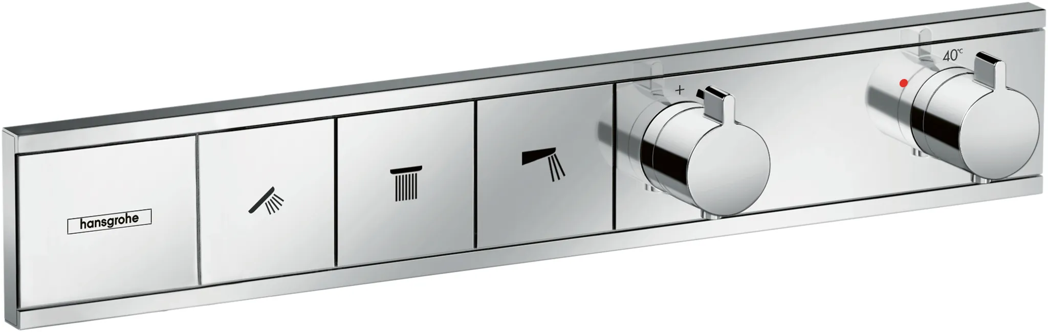 Thermostat Unterputz RainSelect Fertigset 3 Verbraucher chrom