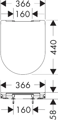 Hansgrohe EluPura S WC-Sitz, Slim, Weiß Hansgrohe EluPura S WC-Sitz, Slim, Weiß