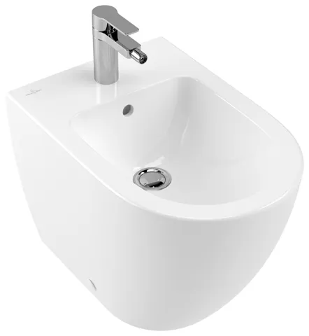 Villeroy & Boch Stand-Bidet „Subway 2.0“, Befestigung verdeckt, mit Hahnlochbohrung 37,5 × 56 × 40 cm