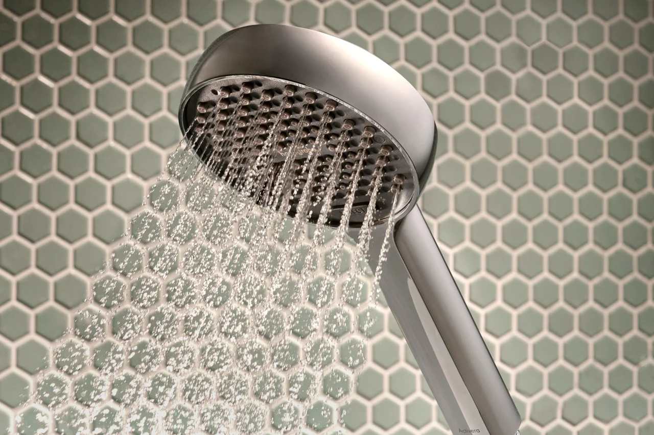Activera Q Showerpipe 290/180 1jet EcoSmart mit ShowerTablet Select 360 Varia, Oberfläche: Chrom Activera Q Showerpipe 290/180 1jet EcoSmart mit ShowerTablet Select 360 Varia, Oberfläche: Chrom