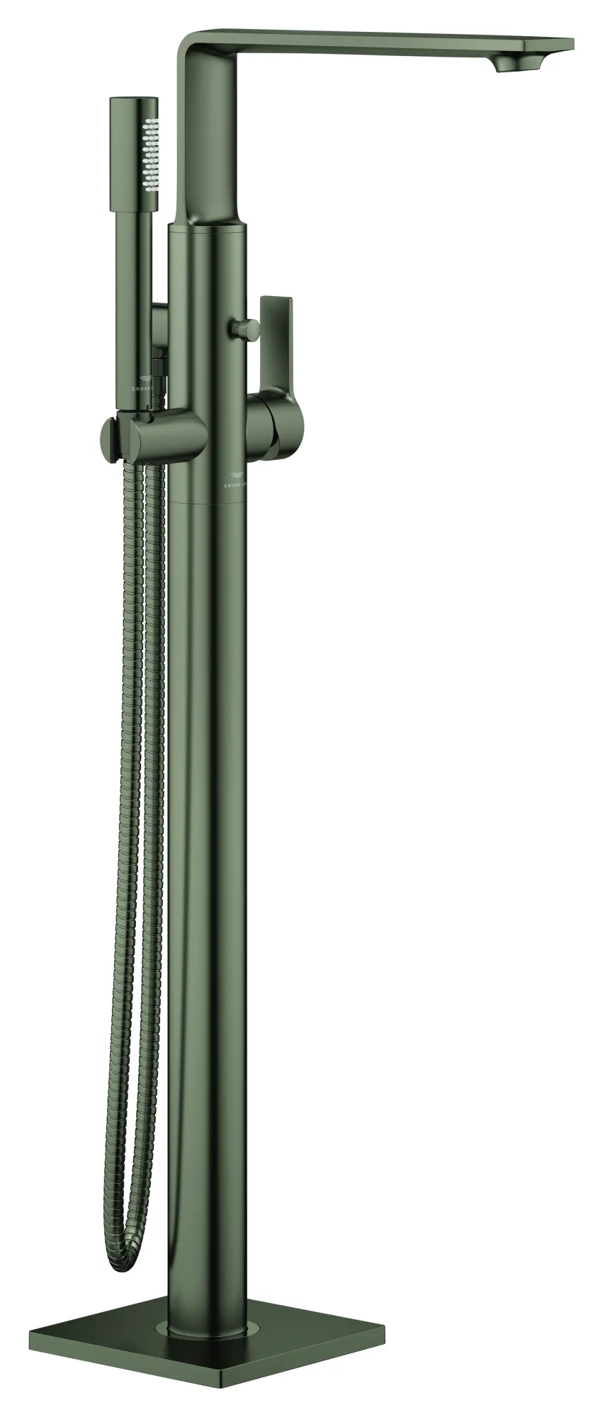 Einhand-Wannenbatterie Allure 25222_1, Bodenmontage, Fertigmontageset für 45 984, Ausladung 263 mm, eigensicher, chrom Einhand-Wannenbatterie Allure 25222_1, Bodenmontage, Fertigmontageset für 45 984, Ausladung 263 mm, eigensicher, chrom