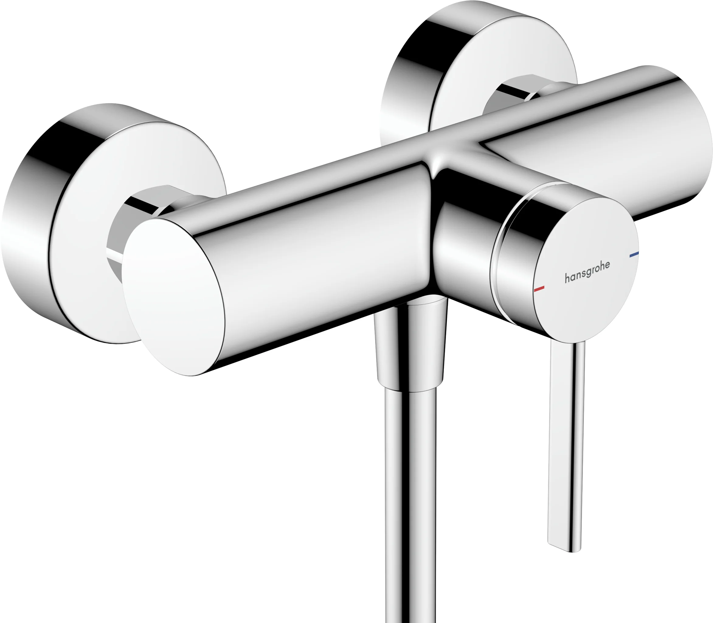 Hansgrohe Zesis S Einhebel-Brausemischer Aufputz, Chrom, Stichmaß 150 ± 12 mm, max. Durchflussmenge 12 l/min bei 3 bar, Keramikmischsystem, einstellbare Temperaturbegrenzung, Rückflussverhinderer, Schalldämpfer, Anschluss DN15, Betriebsdruck 1–10 bar