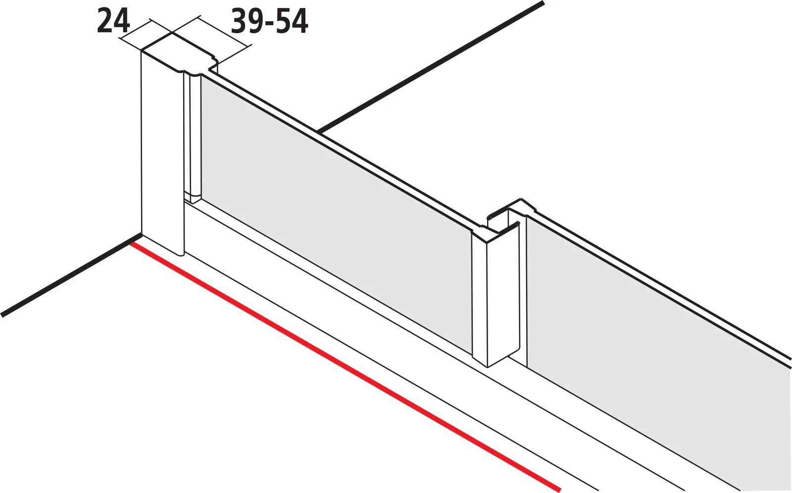 Kermi Duschdesign IBIZA 2000 Viertelkreis-Duschkabine (Gleittüren) weiß