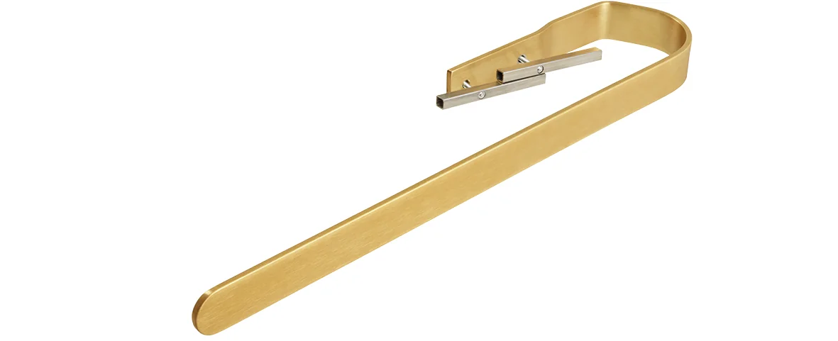 BEMM Handtucharm Plawa Softline, Gold gebürstet, 450 mm Länge, 40 mm Höhe, 50 mm Tiefe