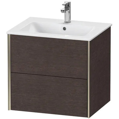 Duravit Waschtischunterschrank wandhängend „XViu“ 61 × 56 × 48 cm in Eiche Dunkel gebürstet